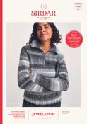 Quartz Zip Collar Jumper in Sirdar Jewelspun w/Wool Chunky (10802) - PDF