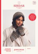 Marbled Hat &amp; Mittens in Sirdar Jewelspun w/Wool Chunky (10808) - PDF