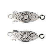 Oval Flat Back Clasp (2pcs)