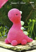 Barney Brettosaurus Toy in James C. Brett Flutterby Chunky (JB934) - CROCHET