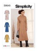 Dolman Sleeve Dresses in Simplicity Misses' (S9640)