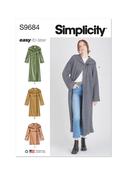 Hooded Coats &amp; Jacket w/Length Variations in Simplicity Misses' (S9684)