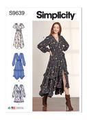 Flounce Wrap Dresses in Simplicity Misses' (S9639)