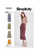 High Waist Skirts in Simplicity Misses' (S9683)
