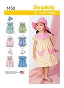 6 Made Easy Toddler's Dress, Top, Panties &amp; Hat in Simplicity Kids (S1450)