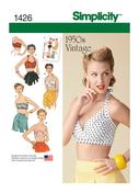 1950's Misses' Bra Tops in Simplicity Vintage (S1426)