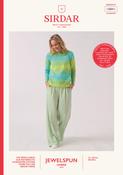 Round the Raglan Sweater in Sirdar Jewelspun Ombre Aran (10841) - PDF