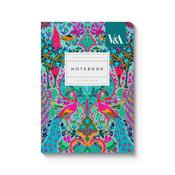 A6 Notebook - Neon Floral Peacock