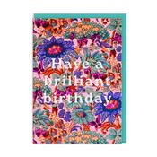 Greeting Card - Neon Floral Coral Jungle