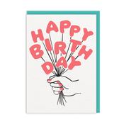 Greeting Card - Balloons Happy Birthday