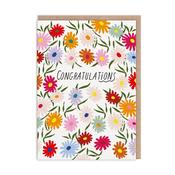 Greeting Card - Flowers Congratulations