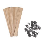 Wooden Wicks w/Metal Holders (20pcs)