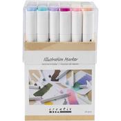 Double Sided Illustration Markers (24pk) - Pastel