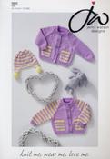 Cardigans &amp; Helmet in Jenny Watson Babysoft 4 Ply (5003)