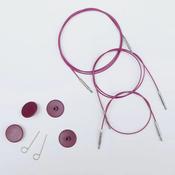KnitPro Interchangeable Purple Needle Cable - 360° Swivel