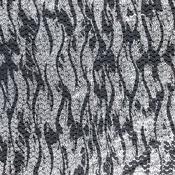 Silver Metallic Swirl Polyamide Woven - Per ¼ Metre