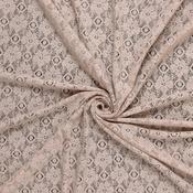 Cotton Rich Floral Lace in Nude - Per ½ Metre image