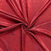 Red Leopard Print Polyester - Per ½ Metre