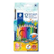 Staedtler Noris Aquarell Watercolour Pencils (12pk + Brush)