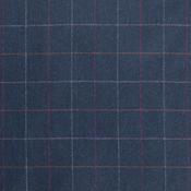 100% English Wool Tweed in Classic Navy Windowpane Check - Per ¼ Metre