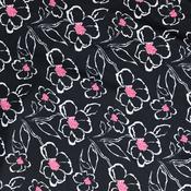 Lightweight Crinkled Floral Polyester - Per ½ Metre
