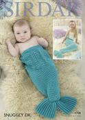 Mermaid Tail Snugglers in Sirdar Snuggly DK (4708)