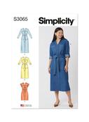 Denim Shirt Dress w/Variations in Simplicity Misses' (S3065)