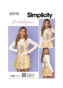 Cropped, Lined &amp; Boned Corset w/Pleated Skort in Simplicity Misses' (S3118)