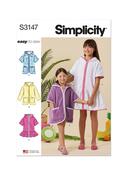 Girls' Hooded Cover Up in Simplicity Kids (S3147)