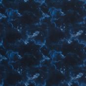 Earthly Delights: Sky in Dark Navy &amp; Blue - 100% Cotton
