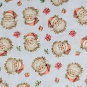 Holly Jolly: Classic Santa on Cream - 100% Cotton