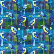 Kingfishers in Navy - 100% Cotton