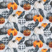 Spell Bound: Multi Halloween on White - 100% Cotton
