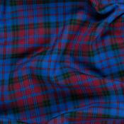 Stretch Tartan in Midnight Blue &amp; Burgundy - Per ½ Metre