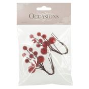Frosted Snowberries on Wire (18pcs)