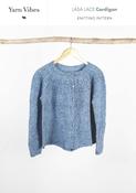 Lása Lace Cardigan in Yarn Vibes Irish Tweed 4 Ply