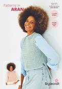 Crochet Tank Tops in Stylecraft Serene &amp; Grace Aran (10171) - CROCHET