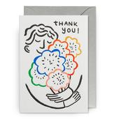 Greeting Card - Thank You Flowers Hug image