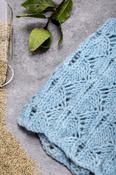 Yarn Vibes 100% Organic Irish Knitting Kit: Aileen Lace Leaf Cowl