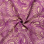 50's Cotton Batik: Paisley on Magenta - Per ½ Metre
