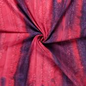 50's Cotton Batik: Dusky Orchid &amp; Raspberry Stripes - Per ½ Metre