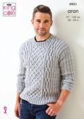 Men's Sweaters in King Cole Aran (5951)