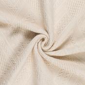 100% Cotton Damask in Embossed Geometric Chevron - Per ¼ Metre