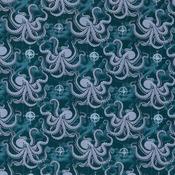 Sail Across the Sea: Octopus - 100% Cotton