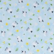 Counting Sheep: Blue - 100% Cotton image
