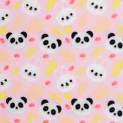 Anti-Pil Fleece: Pandas on Pink - Per ½ Metre