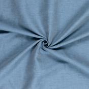 Ex-Designer Italian Linen Blend w/Mottled Finish in Mid Blue - Per ¼ Metre
