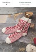 Feis Colorwork Socks in Yarn Vibes Cliffs of Moher Irish Tweed 4 Ply - PDF
