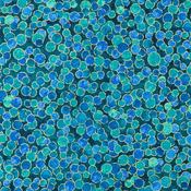 Shimmer Basics: Small Bubbles on Royal Ocean - 100% Cotton