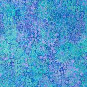 Shimmer Basics: Small Bubbles on Iris &amp; Peacock - 100% Cotton